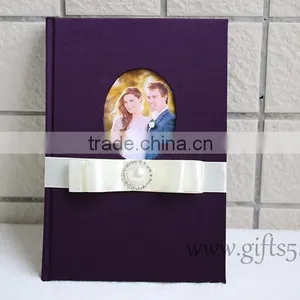 Purple Wedding Guest Book in Handmade thumbnail-2