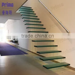 Floating Glass Stairs Attic Staircase(PR-L06) thumbnail-1