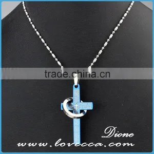 Europe Trends Silver Stainless Steel Necklace Pendant Glass Bottle Pendants Jewelry thumbnail-2