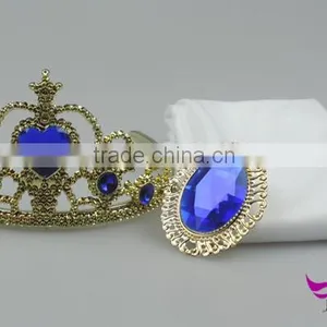 Hot Princess Cosplay Tiara Gloves Crown Suit thumbnail-6