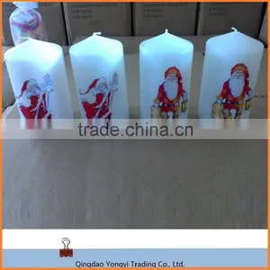 Wholesale Cheap Flameles White Christmas Pillar Candle Wax thumbnail-4