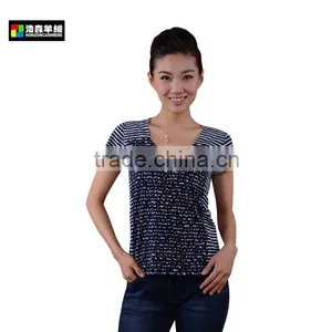Ladies Summer Short Sleeve Wool Knitted Sweater, Plain Short Sleeve Wool Sweater thumbnail-1