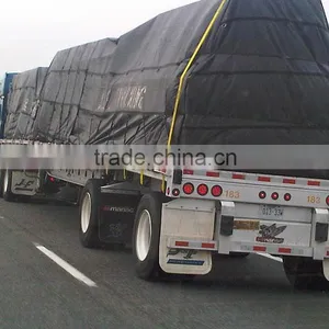 Heavy Duty Lumber Tarp - 24' x 27' (8' Drop & Flap) - 18oz Black Tarp thumbnail-3