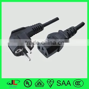 EU 2 Pin Schuko Plug Right Angle Electric Power Plug thumbnail-2