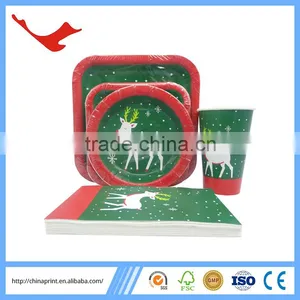 007 Christmas Birthday Design Tableware Party Decorations Set thumbnail-2