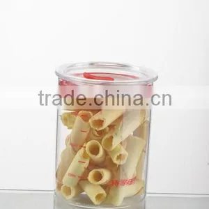 2016 Hot Sale High Quality Glass Airless Food Candy Jar With Sealing Lid thumbnail-3