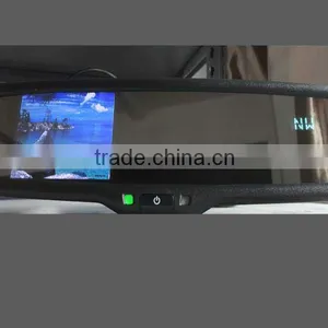 Car Auto-dimming Mirror With Compass and Temperature and Monitor Interior Mirror for Ford thumbnail-1