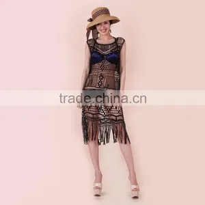 Top Lace Transparent Women Fashion New Arrival Kaftan Dress thumbnail-2
