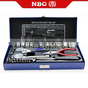 Socket Wrench Tool Set Case 38 Pieces 10mm thumbnail-1