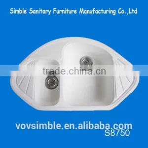 White High Gloss White Kitchen Sink Mixer thumbnail-5
