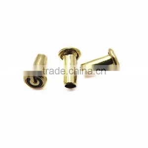 Metal Decorative Gold Hollow Rivets With Logo thumbnail-3