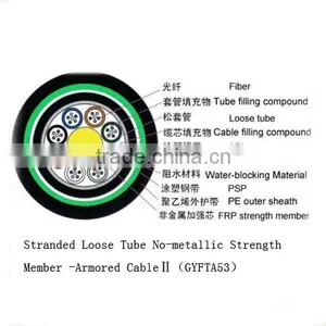 Stranded Loose Tube No-metallic Strength Member -Armored Cable(GYFTA53) thumbnail-1