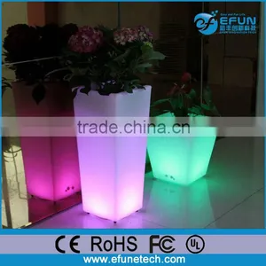 Custom Illuminated Rgb Color Changing Led Flower Pot Indoor/outdoor Glow Furniture thumbnail-1