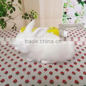 Garden Decors Stuffed Toy Easter Bunny Minature Fur Animal Figurines thumbnail-3