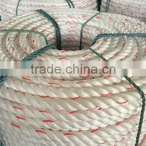 Cheapest PP Polypropylene Warning Rope For Sale White With Red And Blue Tracer thumbnail-3