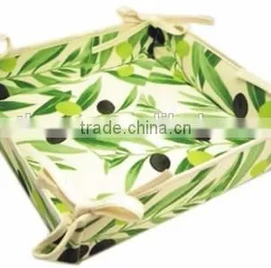 Rectangle Folding Washable Woven Fabric Baking Bread Basket thumbnail-4
