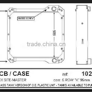 UK Brand 3CX JCB Excavator Parts Aluminium Cast Radiator thumbnail-1