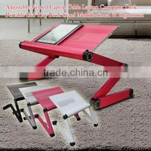 2014 Laptop Table Stand Recliner Computer Laptop Notebook Computer Adjustable Desk Table for Bed and Sofa, Office Table Design thumbnail-1