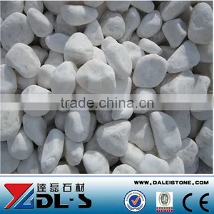Tumbled Snow White Pebble Stone for Landscaping Paving thumbnail-1