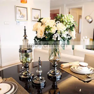 New Design European Style Home Wedding Decor Transparent Glass Vase thumbnail-2