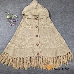 Женская вязаная кардиган-шляпа 