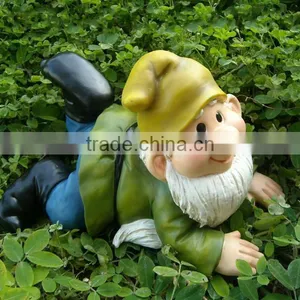 Charming Handmade Lying Garden Gnome thumbnail-1