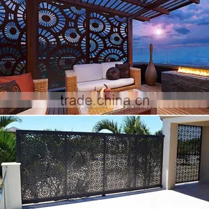 Courtyard Laser Cut Aluminum Garden Yard Gates Fence Gate thumbnail-3