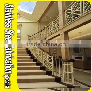 Engraved Decorative Integral Aluminum Stair Railing Side Mounting Baluster thumbnail-2