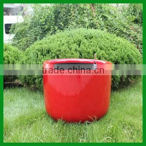 FO-330 Round Fiberglass Self Watering Flower Pots thumbnail-2