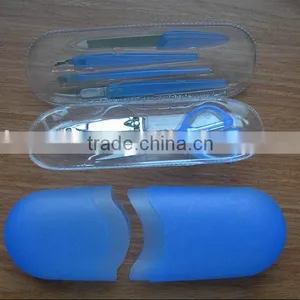 Plastic 6pcs Nail Care Kit in Plastic Box Cheap Manicure Set thumbnail-1
