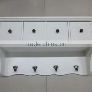 White Color Wooden Wall Shelf thumbnail-1