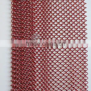 Customing Made Red Metal Wire Mesh Custom Room Divider thumbnail-2