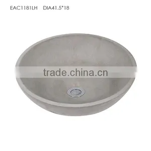 Matte One Piece Natural Grey Conrete Bathroom Sink and Countertop thumbnail-1