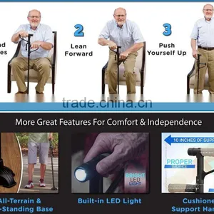 Trusty Cane With Flashlight , Trusty Cane With Led Trusty Walking Cane thumbnail-2