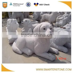 Grey Granite Dog Sculpture thumbnail-1
