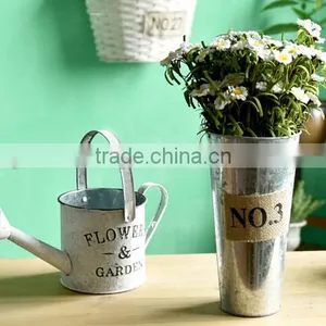 Newest Design Tin Flower Pot Tin Pots Galvanized Plant Pot Tin Planters Wholesale For Garden Decoration And Home Decor thumbnail-3