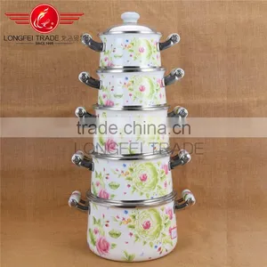 Good Price Enamel / Ceramic Cookware Pot Set/ Soup Pot Stock Pot thumbnail-1