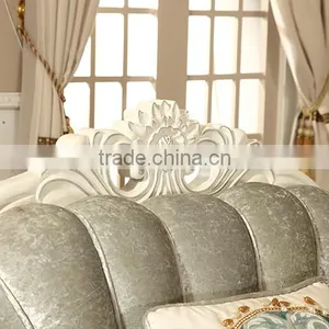 M007 French Upholstery Fabric Wooden Sofa Set Furniture Chesterfield Sofa thumbnail-5