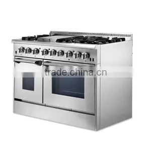 Heavy Duty Stainless Steel 48" Professional Gas Range CSA Certified Freestanding 6 Burner + Grill on Top(BG10-M516) thumbnail-1