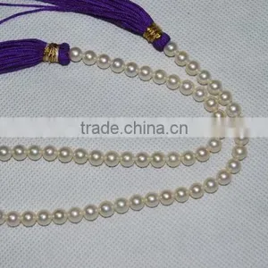 6-6.5mm White Round Akoya Pearl Strand thumbnail-1
