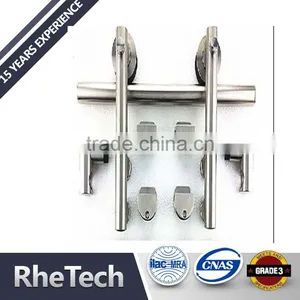 Satin Stainless Steel 304 Sliding Door Roller Track Wheel Floor Guide For Wooden Door thumbnail-1