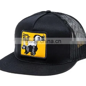 Stylish 5 Panel Black Neon Snapback Trucker Hats thumbnail-6