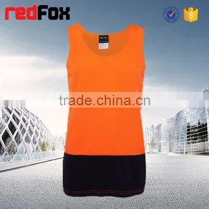 High Visibility 100% Polyester Green Yellow Reflective Safety T-shirt Cycle Safety Red T-shirts Polo Plain Safety T-shirt thumbnail-2
