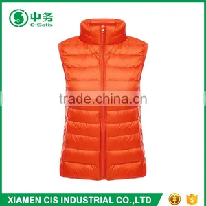 New Look Korean Style Winter Lightweight Slim Fit Lady Duck Down Vest for Sale thumbnail-3