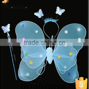 New Products Girls Fairy Wings Butterfly Shape Cheap Wings 3pc a Set Party Supplies thumbnail-6