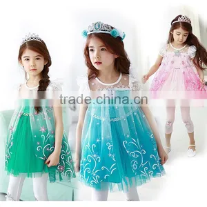 2016 Frozen Elsa Dress Wholesale Halloween Costume thumbnail-4
