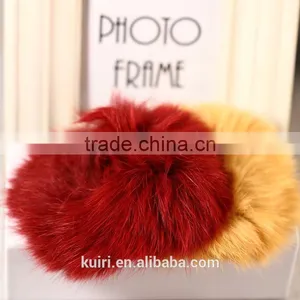 Real Rex Rabbit Fur Elastic Hair Bands Hair Bands Elastic Ties Ponytail Holder Hair Accessories for Women thumbnail-2