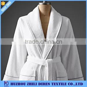 Hot Sale White 100% Cotton Terry Hotel Robe, Luxury Bath Robe thumbnail-5