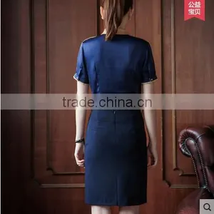 Custom High Quality Short Sleeve Latest Beautiful Blouse Styles Formal Shirt Blouse Pattern thumbnail-2