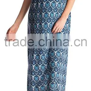 Long Maxi Maternity Dress for Summer 2015 Fashion Spaghetti Straps Side Slits Prints Nursing Dress thumbnail-1